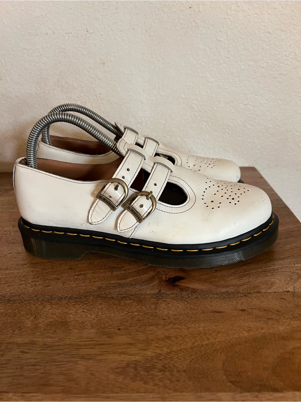 Dr Martens 8065 Mary Jane White Leather Shoes Women’s US 9